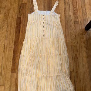 Madewell Small Midi Dress - Yellow/Cream